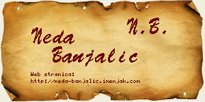 Neda Banjalić vizit kartica